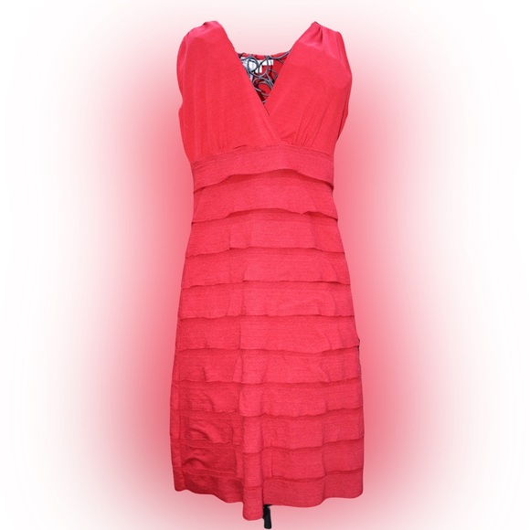 Max Studio Dresses & Skirts - Max Studio Red Ruffled Tiered Body Con Dress